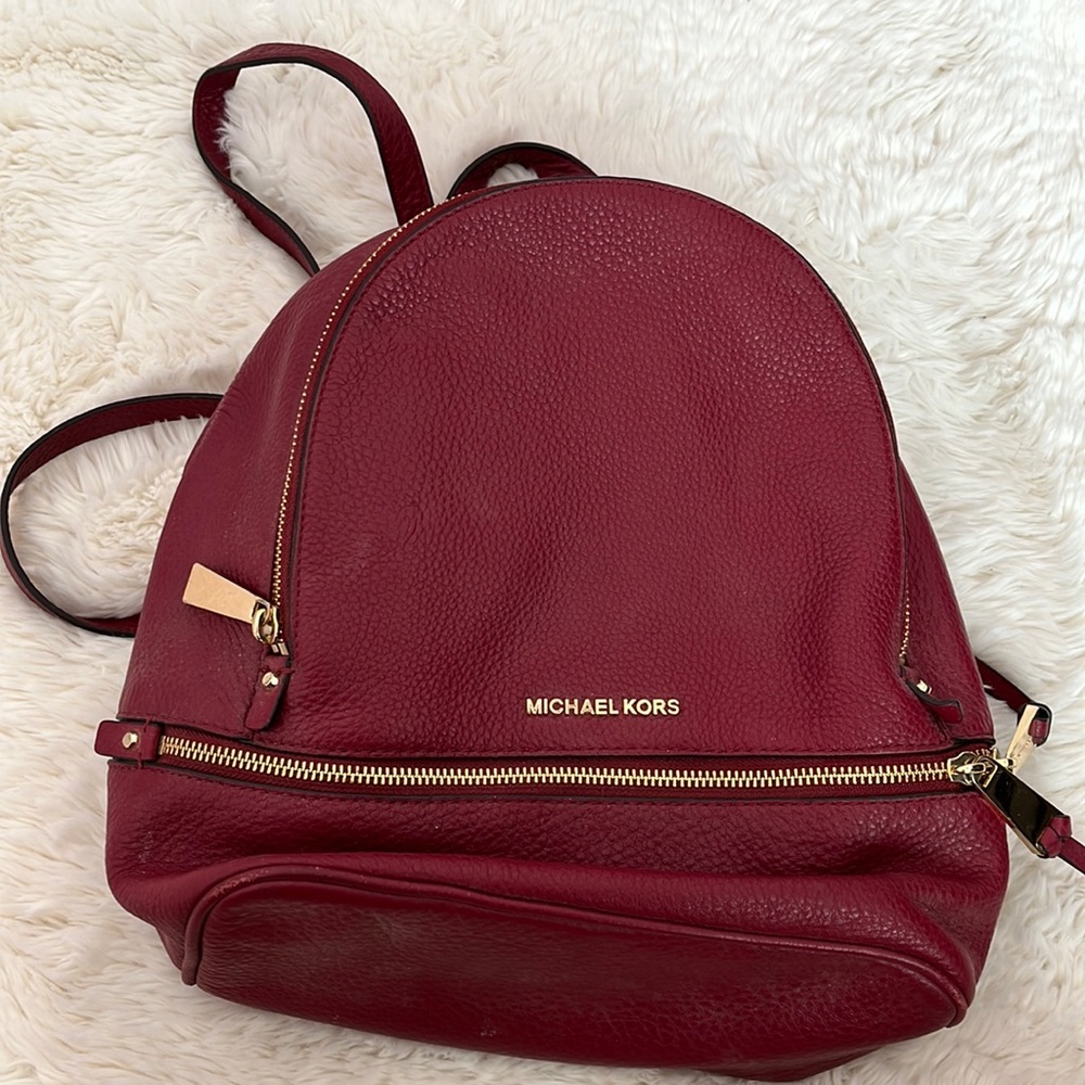 MAROON MICHAEL KORS BACKPACK